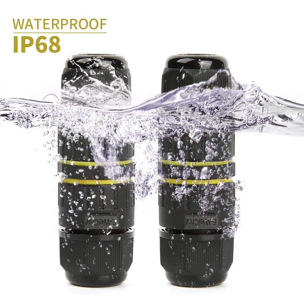 Outdoor Power Wire - 2 Way 2/3Pin IP68 Outdoor Waterproof