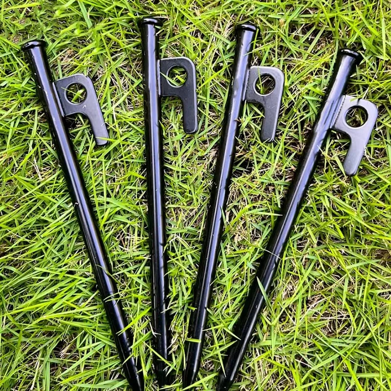 Outdoor Power Stake - 4Pcs Heavy Duty Steel Tent Pegs