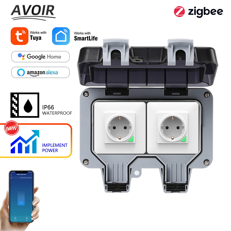 Outdoor Power Plus - Avoir Tuya Zigbee Electrical Sockets IP66
