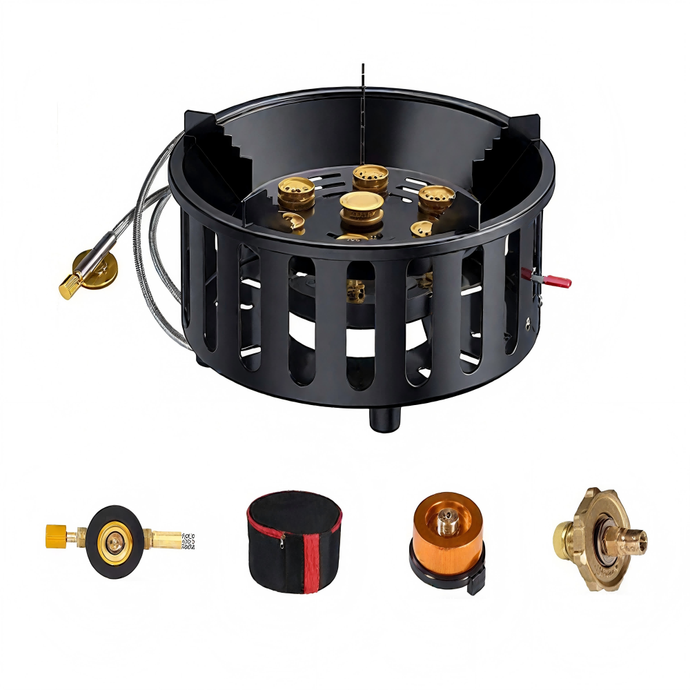 Outdoor Kitchen Power Burner - High-Power 7-Core 21000W Portable Camping Stove