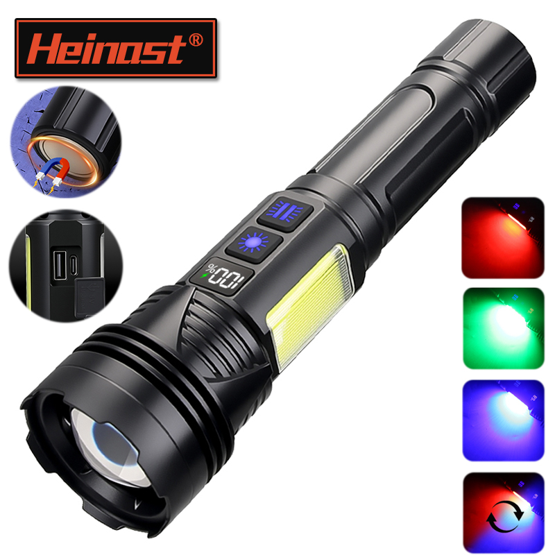 Outdoor Usb Power Bank - Powerful LED Handheld Flashlight USB Rechargeable