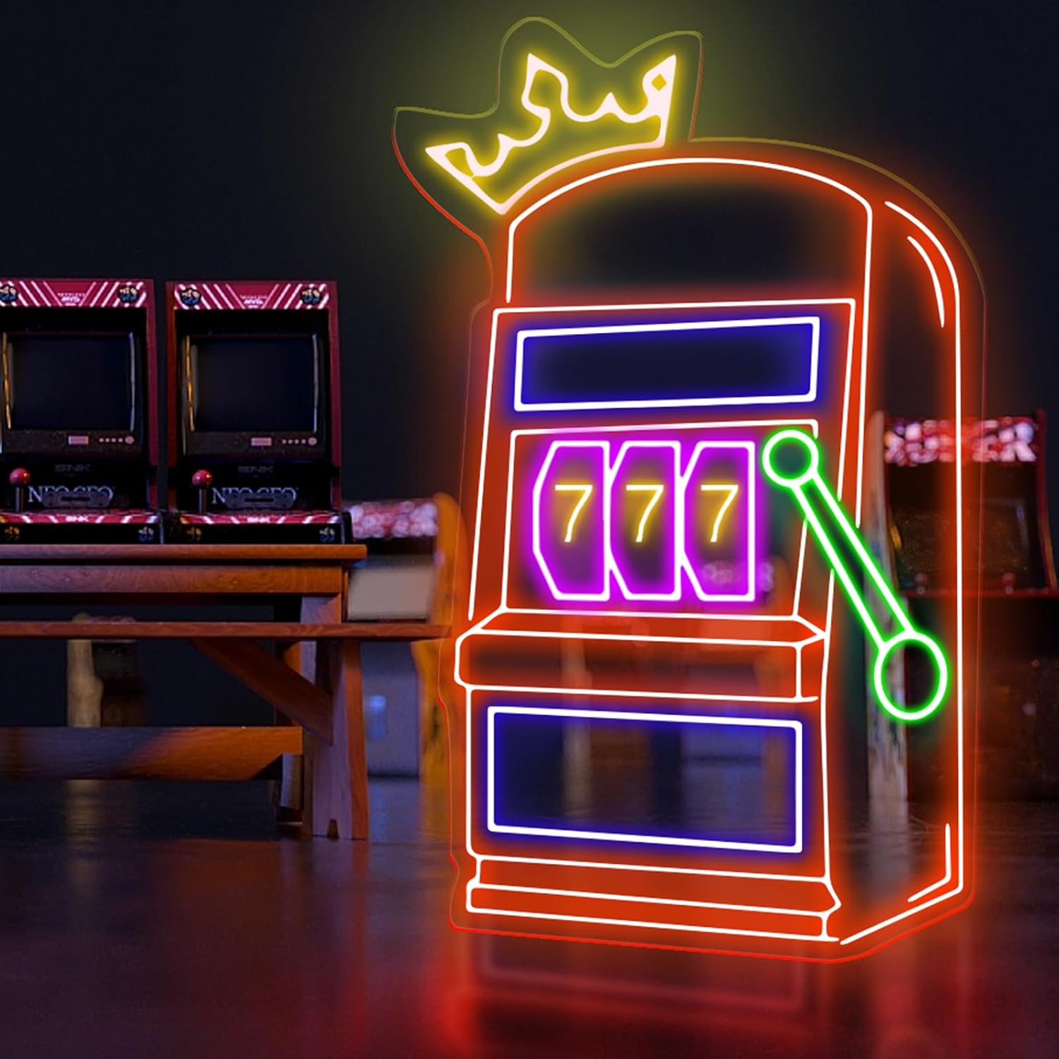 Slot Machine Neon Sign Game Ic - огляд і ціна Outdoor Power Garage