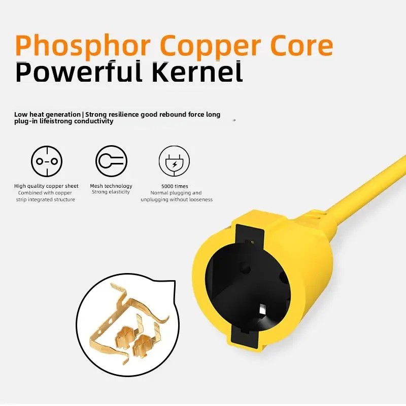16A EU Schuko Power Strip 4KW  - огляд і ціна Extension Cord Outdoor
