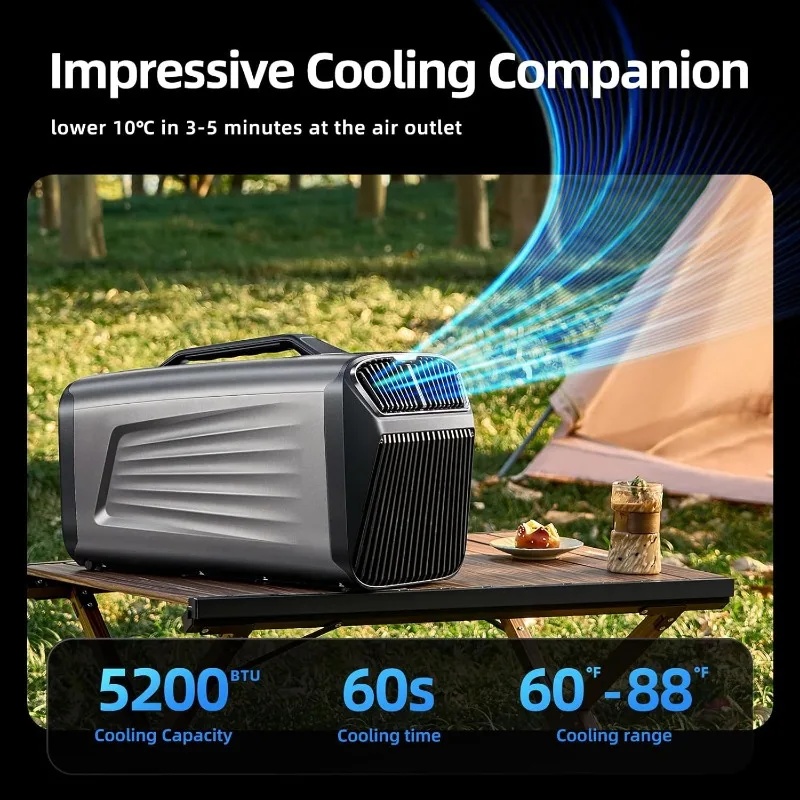 5200BTU Portable Air Condition - огляд і ціна Outdoor Power Garage