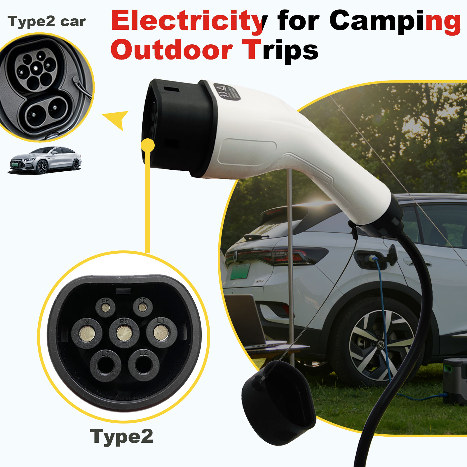 Type2 V2L Discharge Adapter 16 - огляд і ціна Outdoor Power Plus