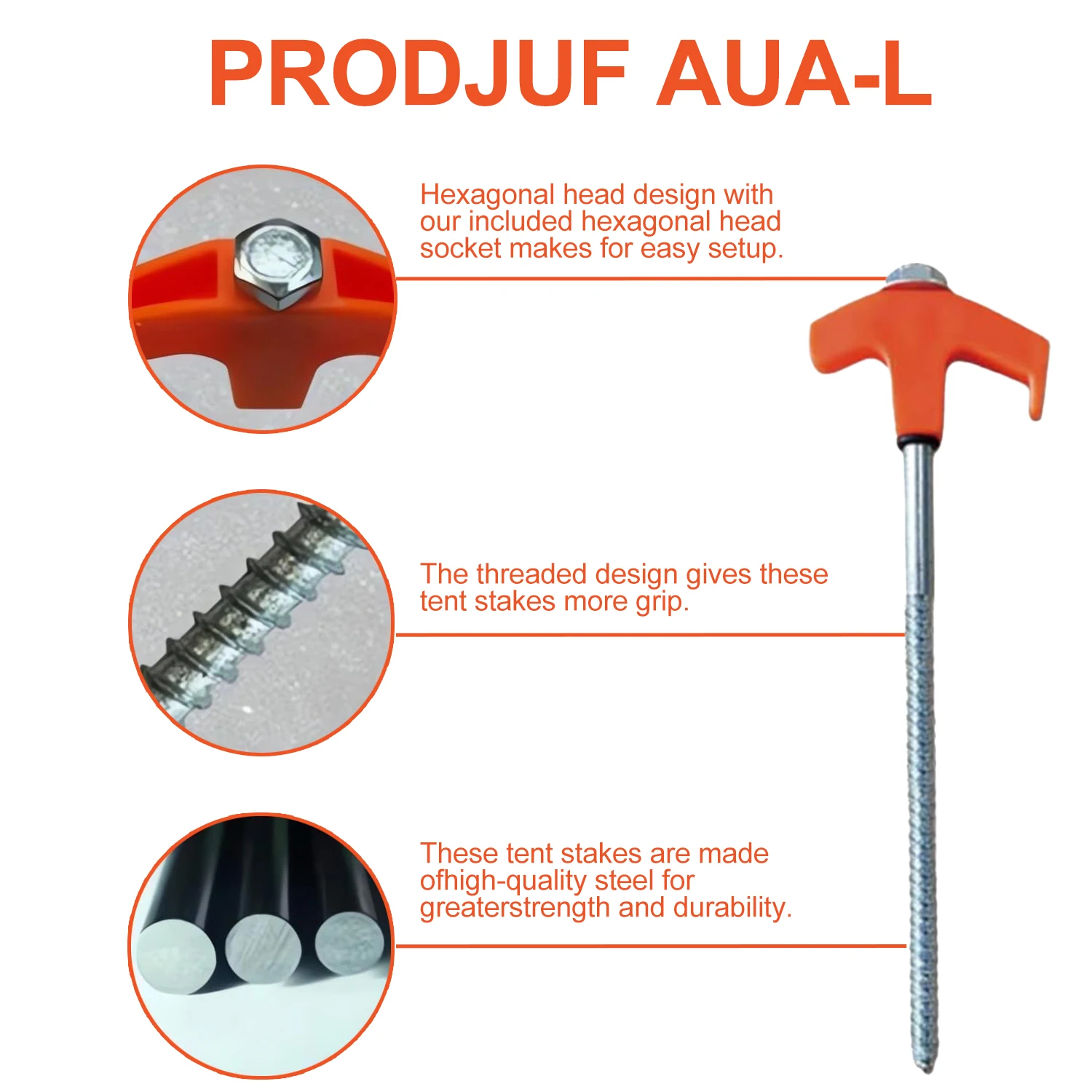 8-inch Screw in Tent Stake New - огляд і ціна Outdoor Power Stake