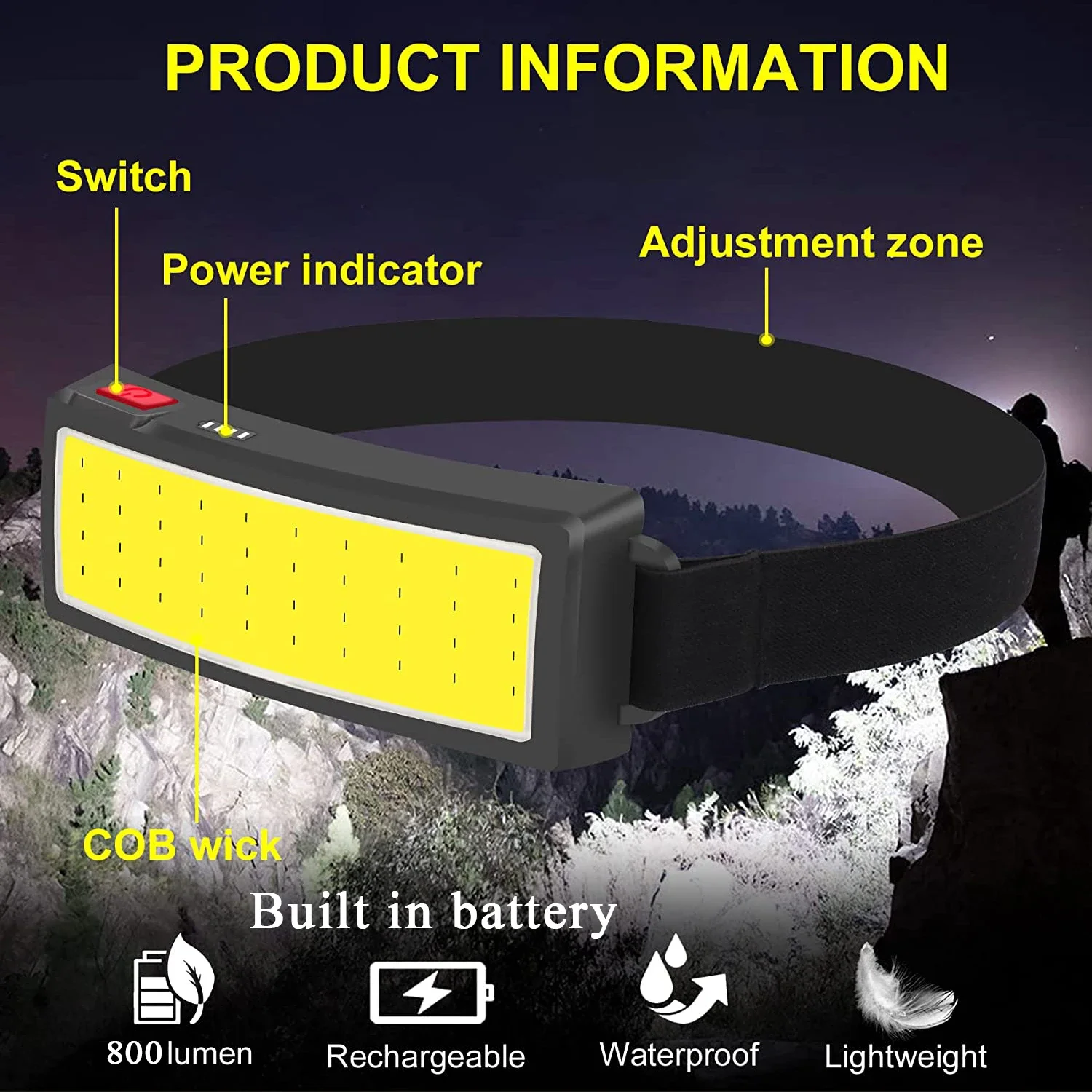 COB Portable LED Headlights Ou - огляд і ціна Outdoor Usb Power Bank