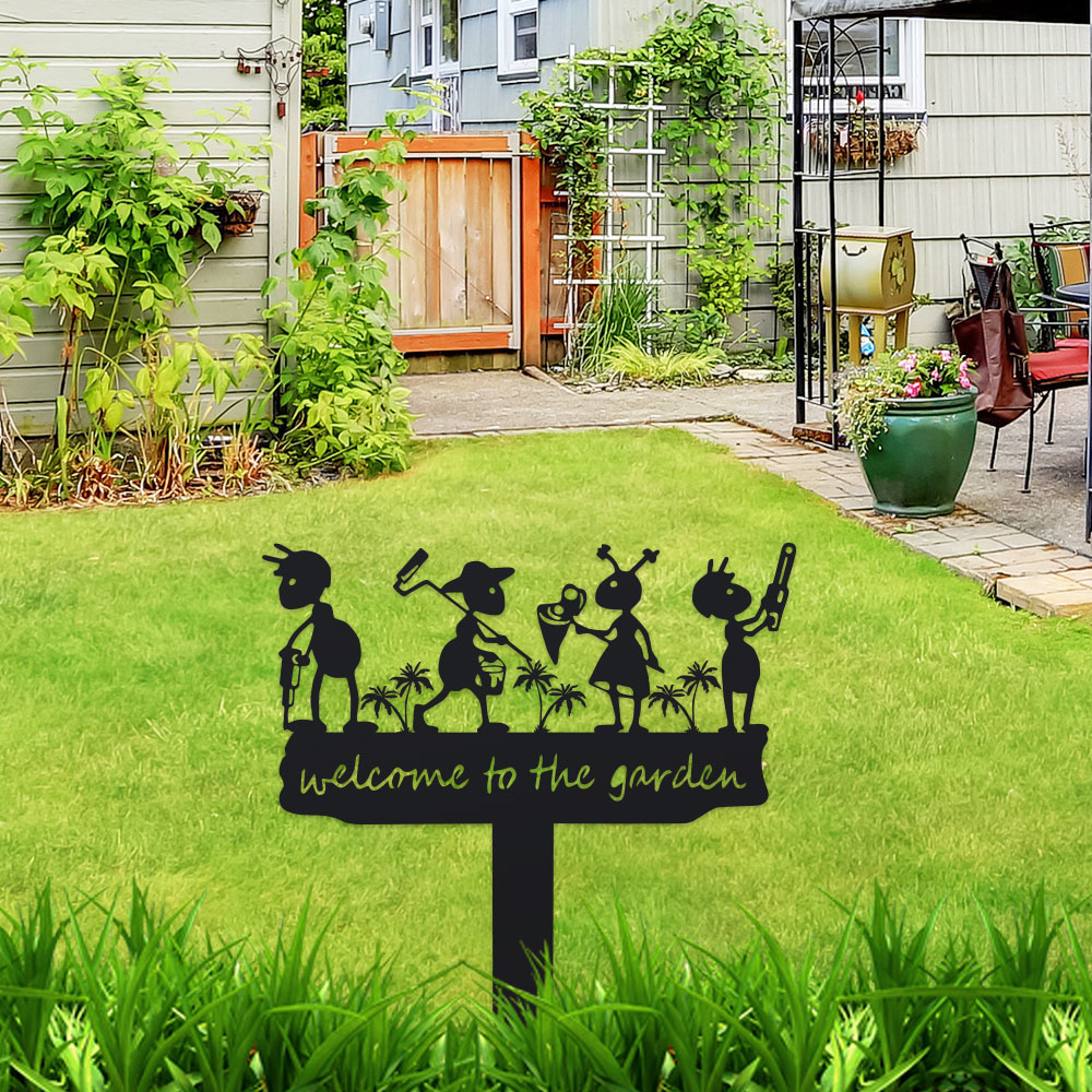 1pc Metal Rustic Metal Ant Sil - огляд і ціна Outdoor Power Stake