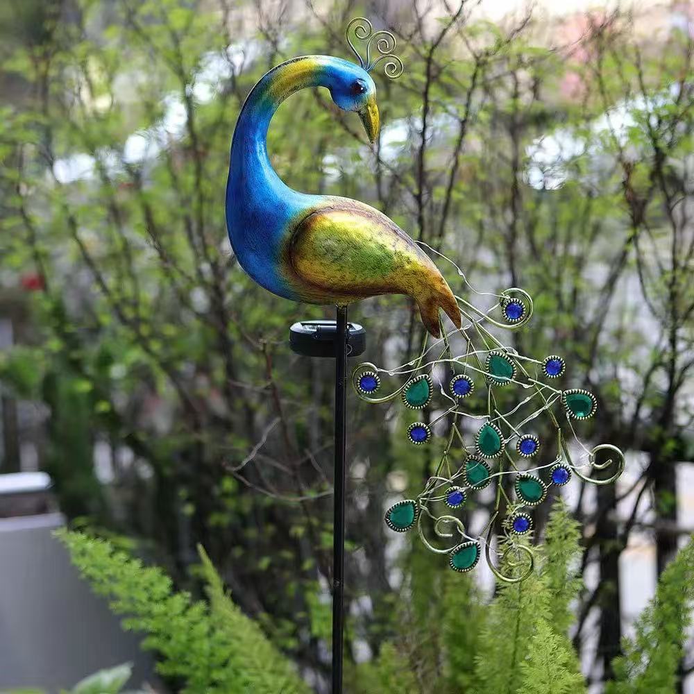 Metal Peacock Solar Stake Ligh - огляд і ціна Outdoor Power Stake