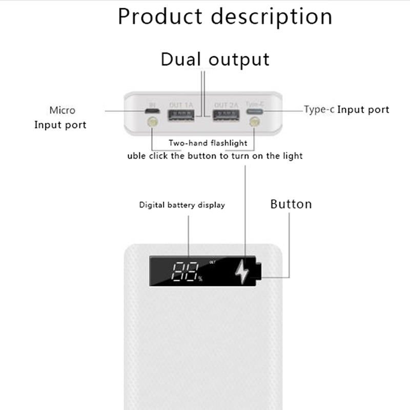 5x18650 Powerbank Portable Pov - огляд і ціна Outdoor Usb Power Bank